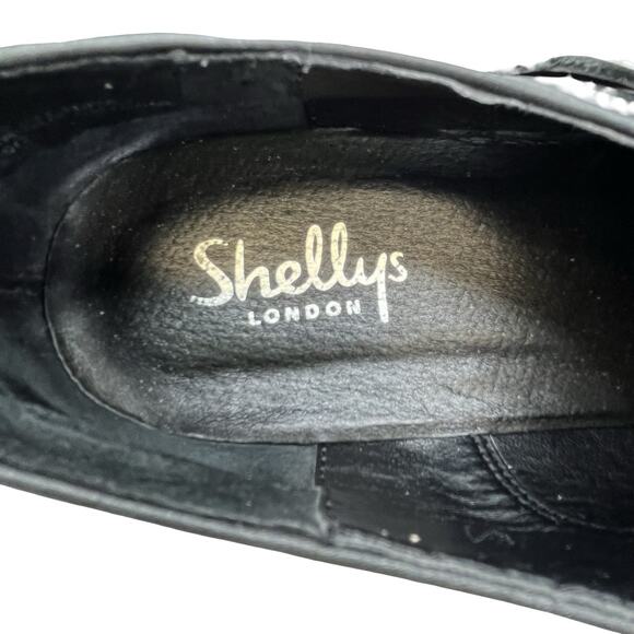 Shellys London Creepers Buckles Black Leather Size Approx US Women 11 - Picture 13 of 16